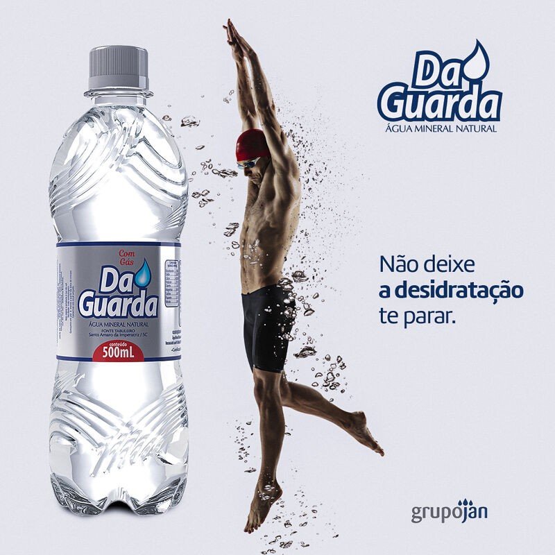 ÁGUA MINERAL COM GÁS DA GUARDA 500ML COM 12UNIDADES  COD 1062