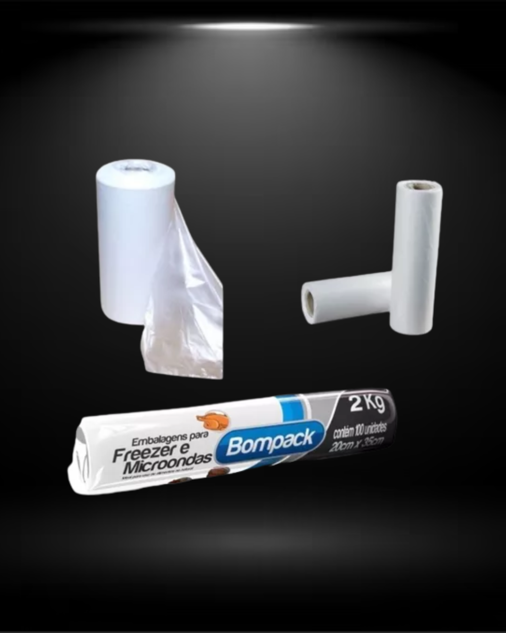 bobina plastica 2kg bompack c/100un