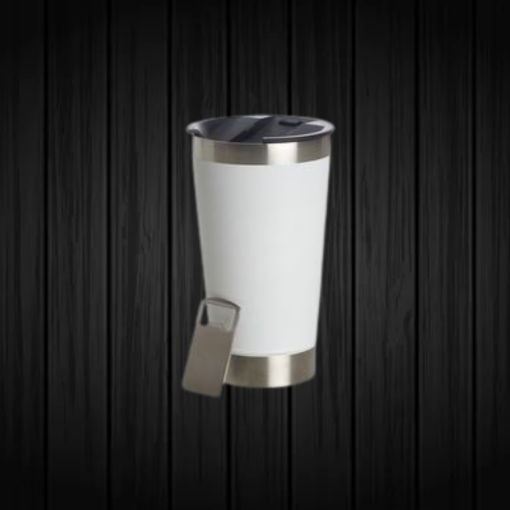 COPO TÉRMICO TIPO STANLEY COM TAMPA E ABRIDOR 473ML 