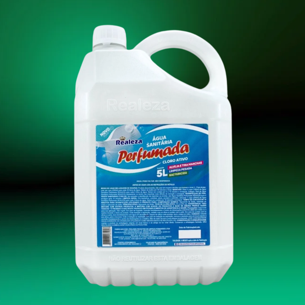 ÁGUA SANITÁRIA PERFUMADA REALEZA 5LITROS 