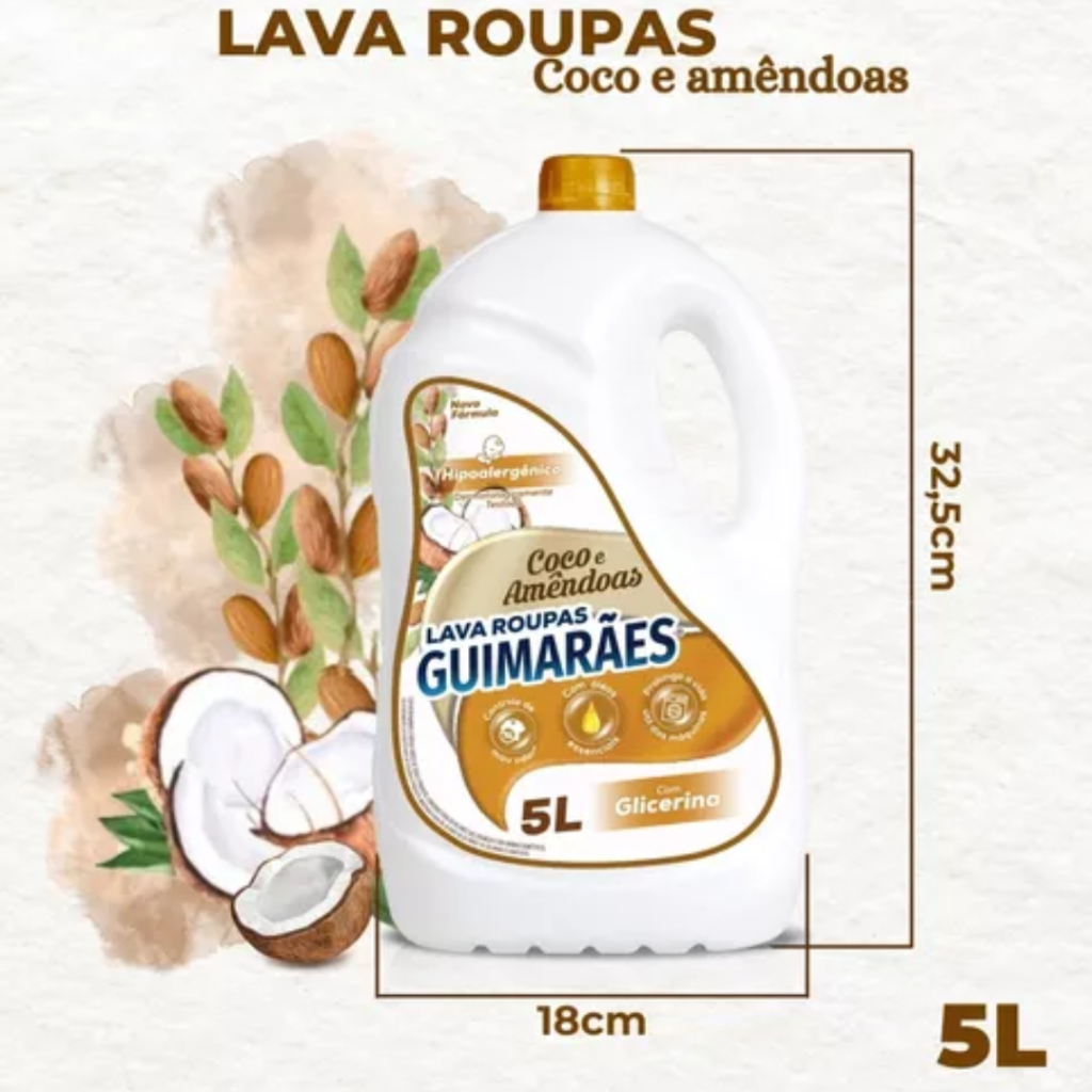 LAVA ROUPAS GUIMARAES COCO E AMENDOAS 5L 