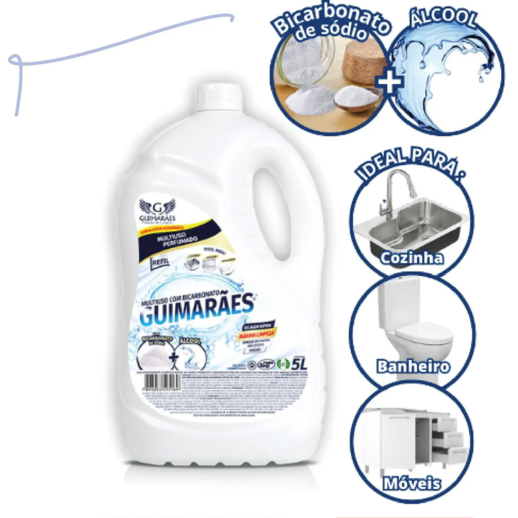 MULTIUSO BICARBONATO E ALCOOL GUIMARAES 5L