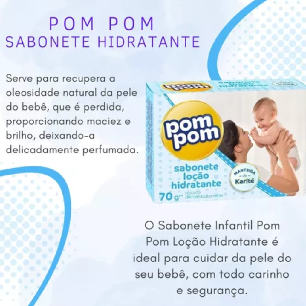 SABONETE LOÇÃO HIDRATANTE POMPOM 70G  