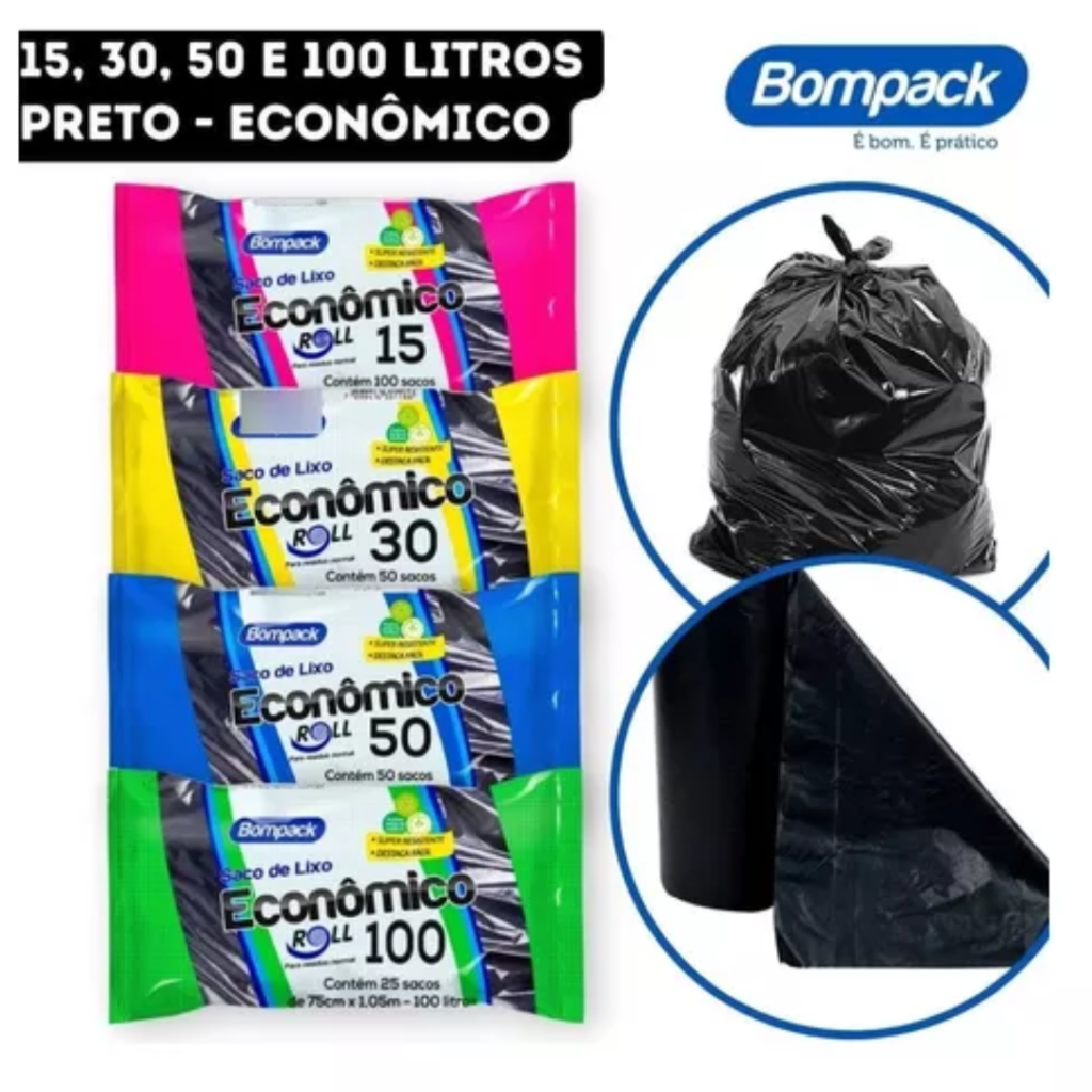 SACO DE LIXO ECONÔMICO BOMPACK 