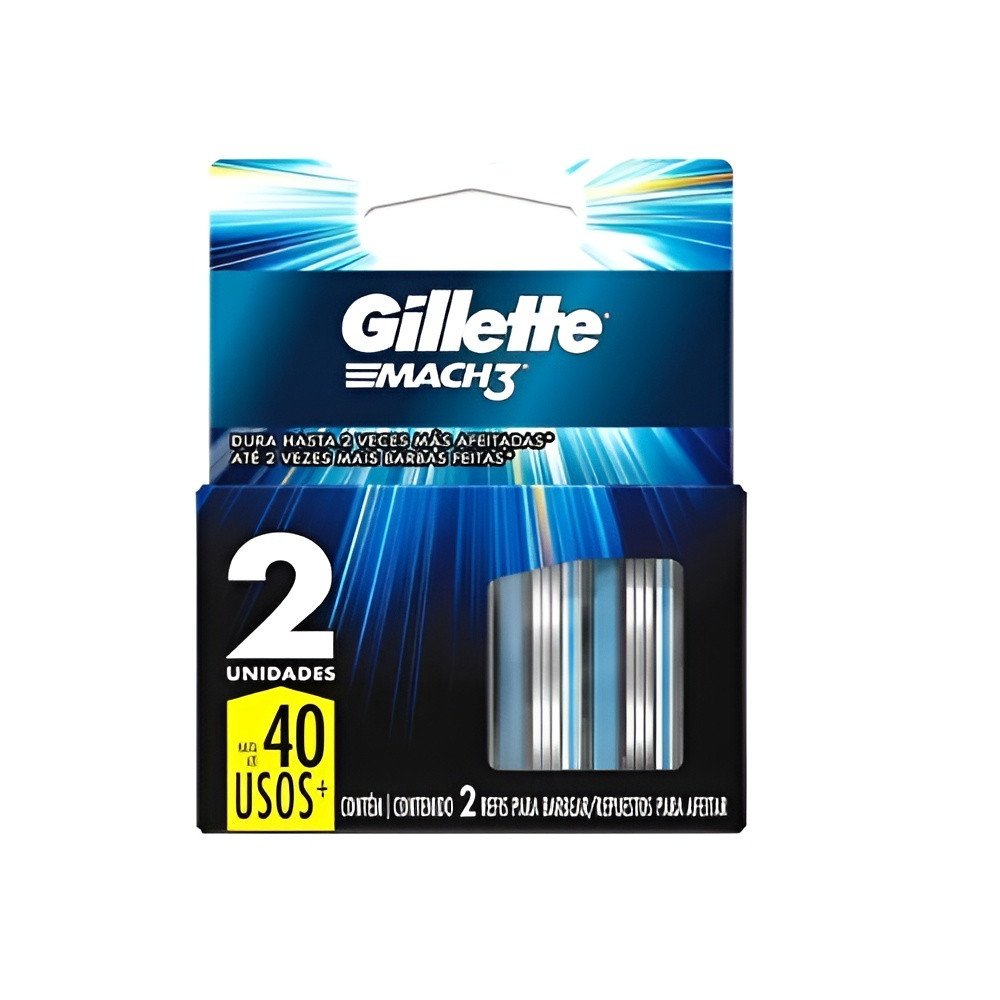 REFIL GILLETTE MACH3 COM 2 