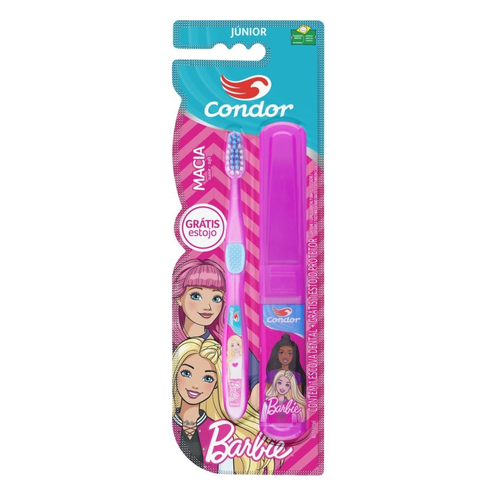 ESCOVA DE DENTE MACIA BARBIE