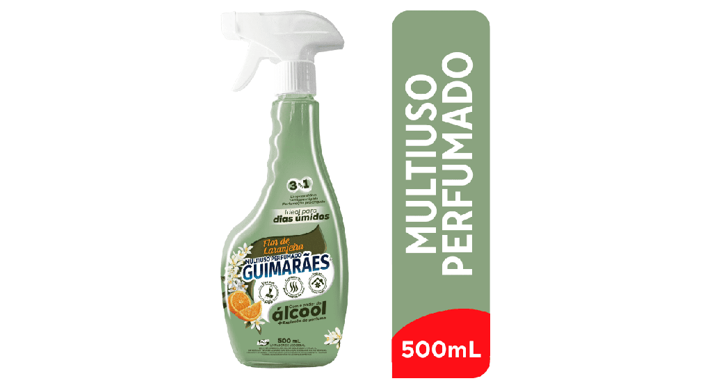 MULTIUSO PERFEUMADO C/ALCOOL GUIMARAES 500ML [FLOR DE LARANJEIRA]