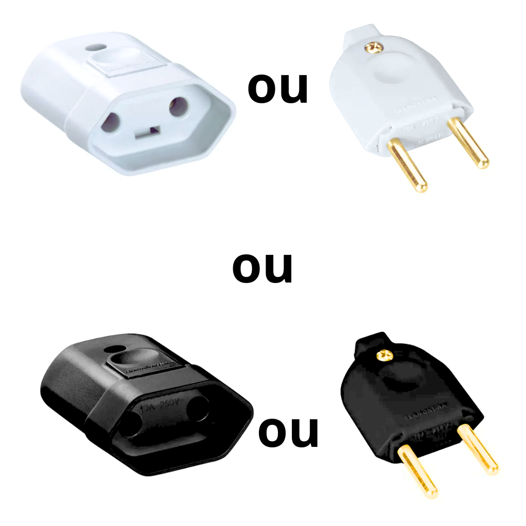 PLUGUE MACHO/FEMEA 2P 10A