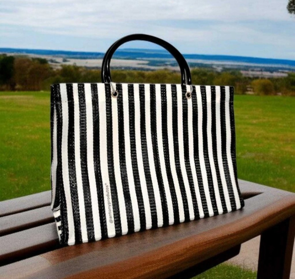 Sacola Preta Reutilizável Nylon para Presentear 