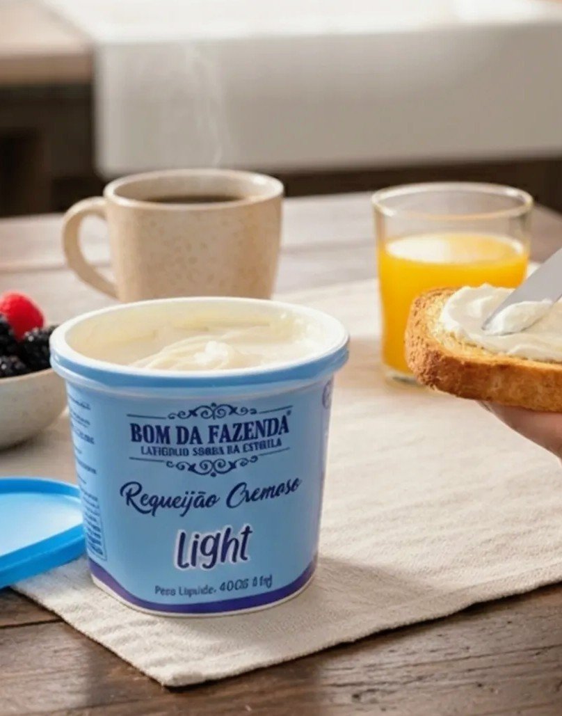 Requeijão Cremoso light Bom da Fazenda 