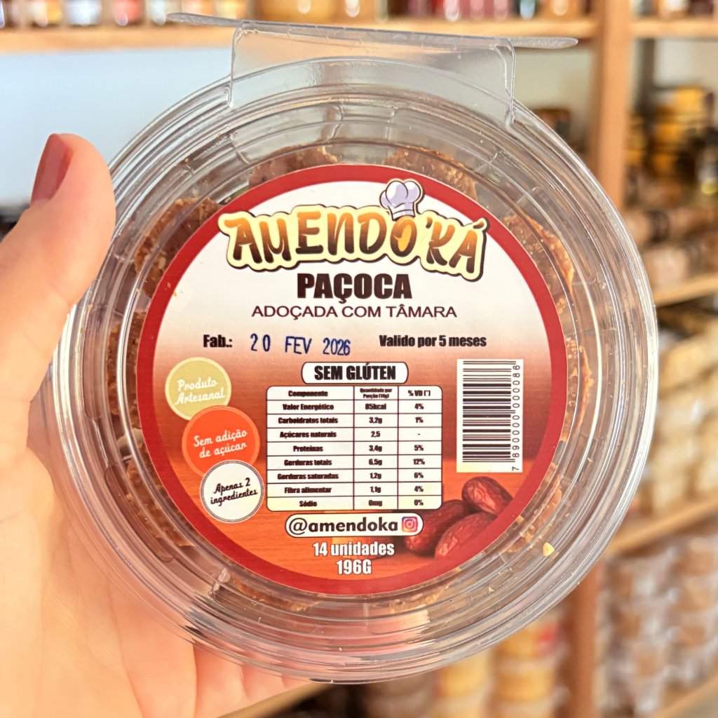 Paçoca adoçado com Tâmara 