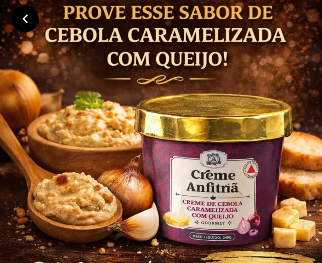 Creme de Queijo com cebola caramelizada 