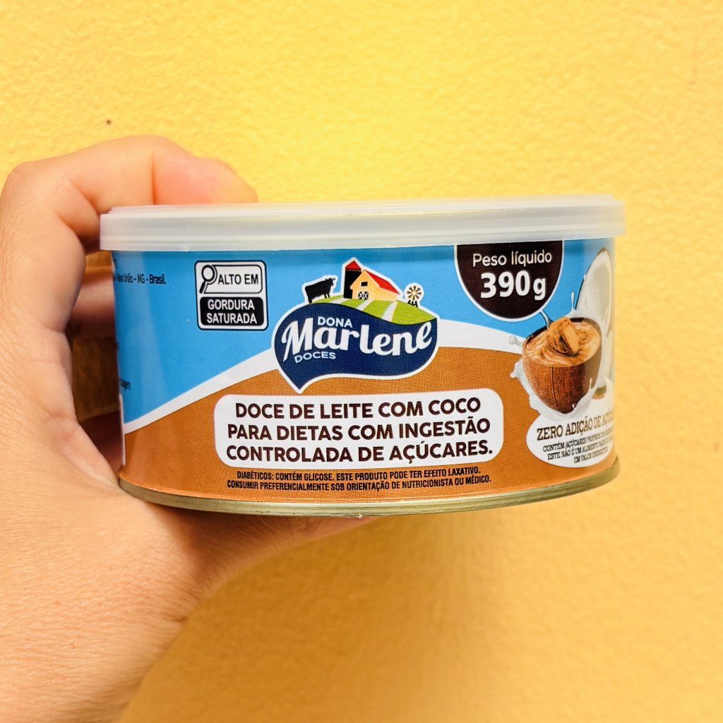 Doce de leite com coco zero açúcar 