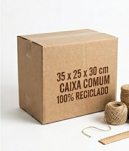 CAIXA MALETA 35cm x 25cm x 30cm - PAPELÃO RECICLADO