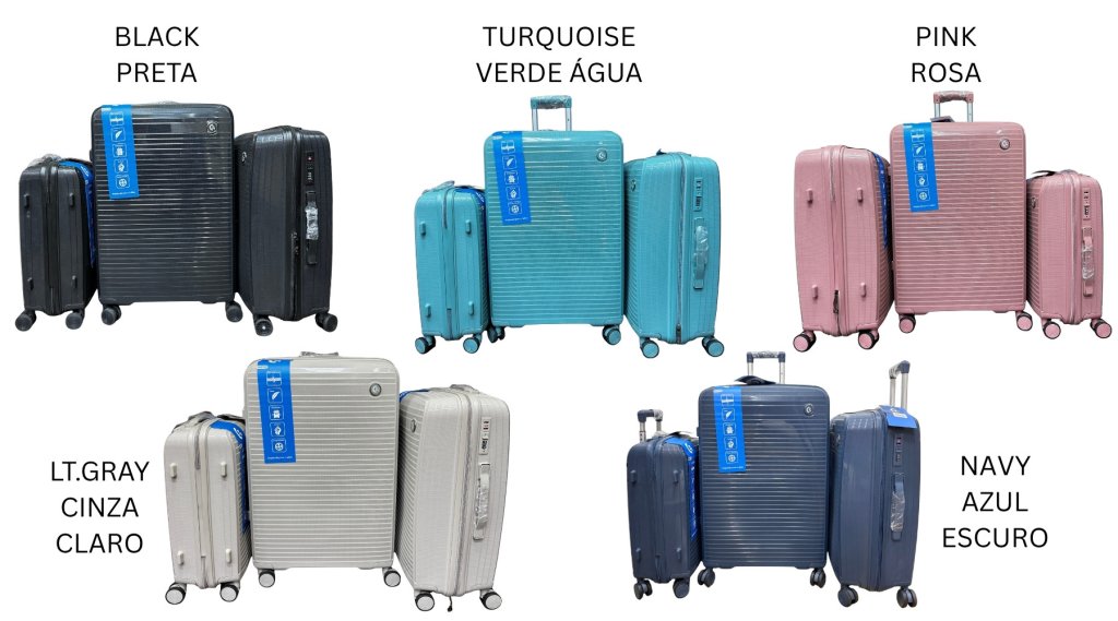 Kit Mala C/3pcs - Polipropileno - 10kg, 23kg M & G - CR2 CR-03