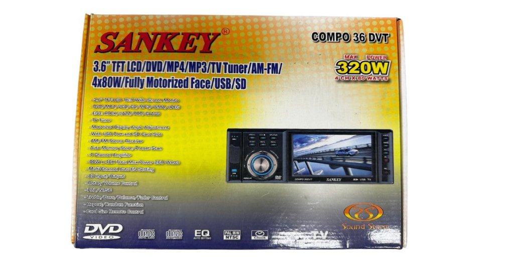 Toca Dvd C/Tela P/Carro Sankey COMPO036DVT
