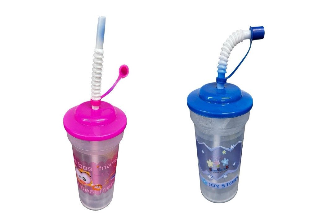 Copo Plastico C/Canudo Peq. Mc7/Jx-703