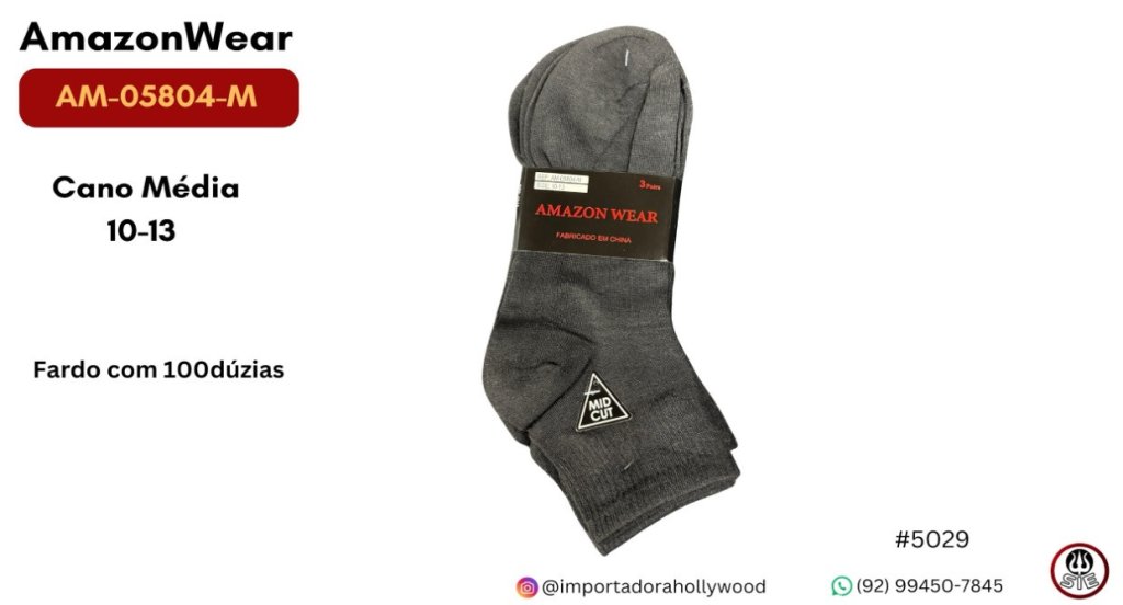 Meias Masc.Adulto Amazon Wear Am-05804m