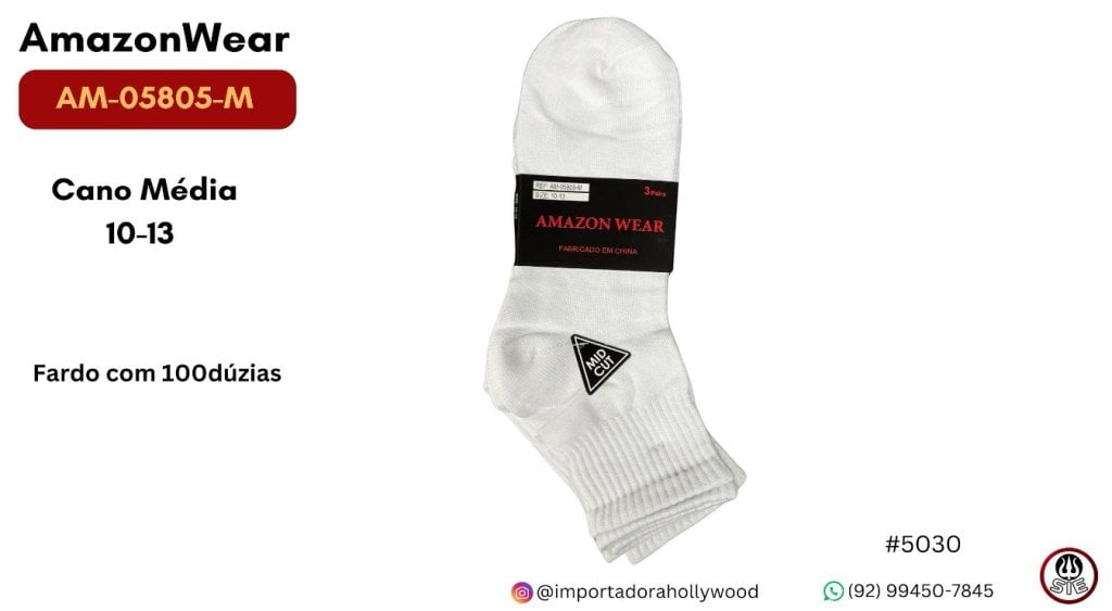 Meias Masc.Adulto Amazon Wear Am-05805m
