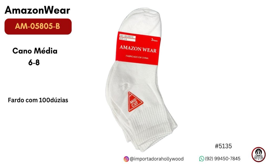 Meias Masc.Adulto Amazon Wear Am-05805b