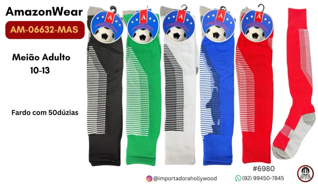 Meião Masculino Adulto AMAZON WEAR - AM-06632-MAS