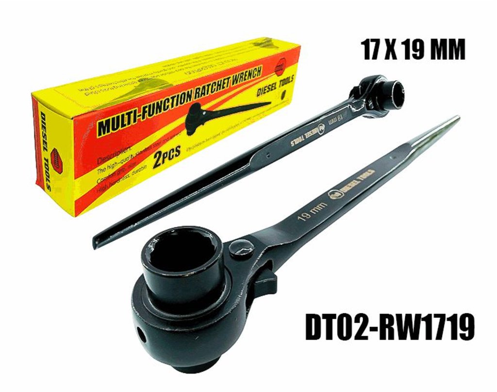 CHAVE CATRACA RATCHET C/02 PCS 17X19MM, DISEL TOOL  -  DT02-RW1719