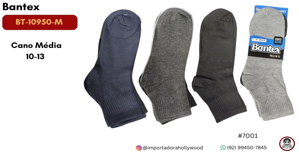 MEIA MASC.ADULTO MARCA BANTEX - BT-10950-M