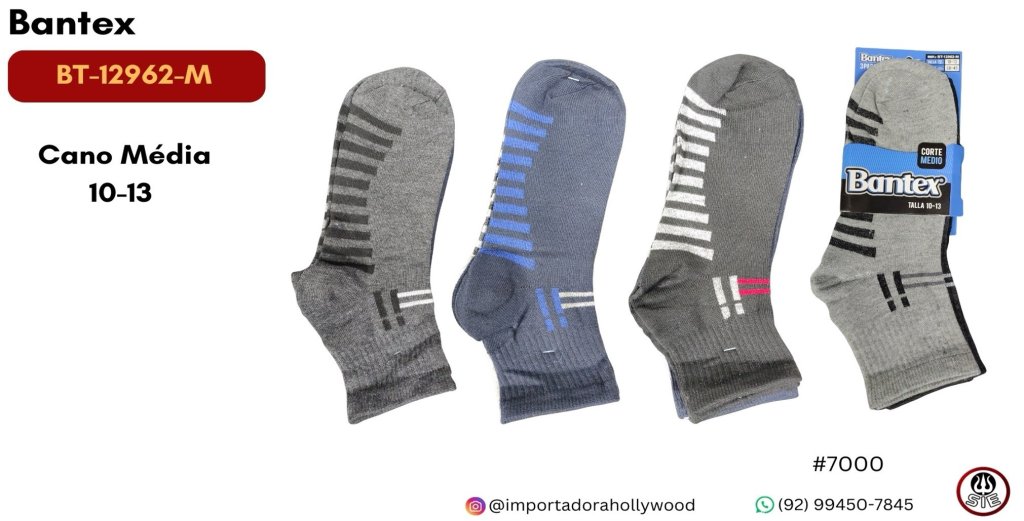 MEIA MASC.ADULTO MARCA BANTEX - BT-12962-M