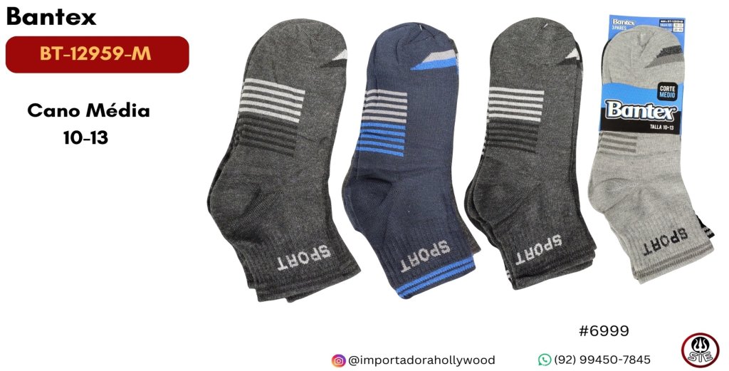 MEIA MASC.ADULTO MARCA BANTEX - BT-12959-M