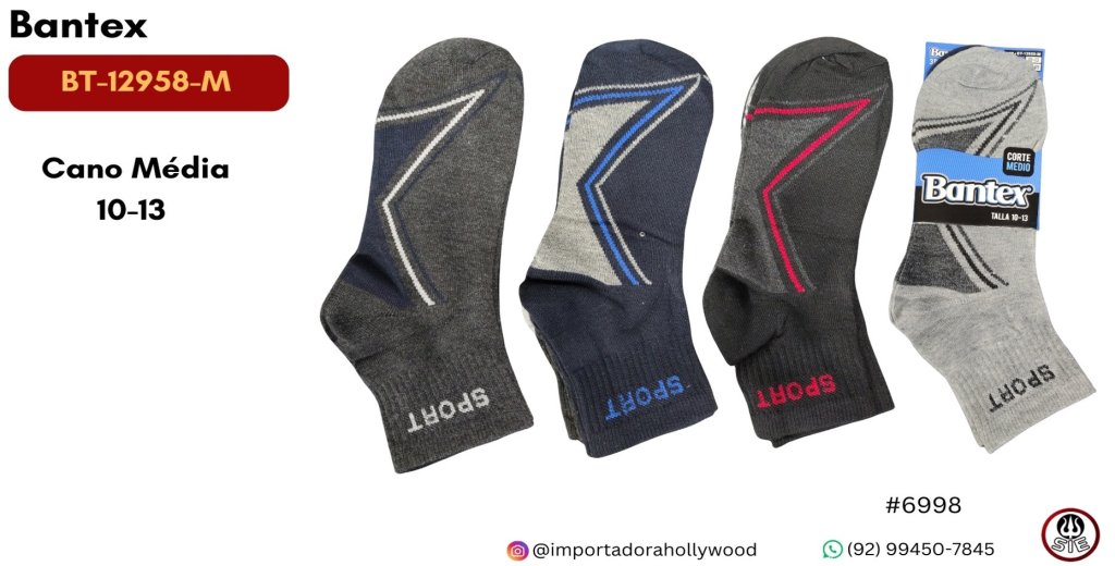 MEIA MASC.ADULTO MARCA BANTEX - BT-12958-M