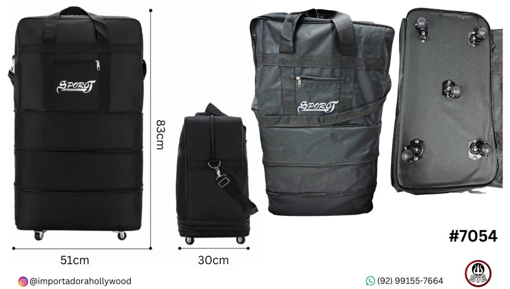 BOLSA P/VIAGEM C/RODA 83CM, SPORT  -  83CM