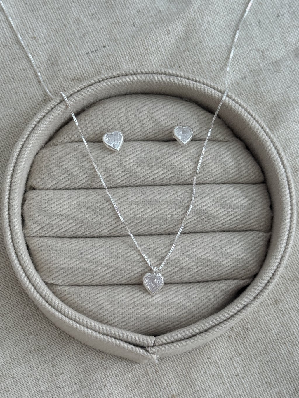 CONJUNTO PEDRA CORAÇÃO 45CM