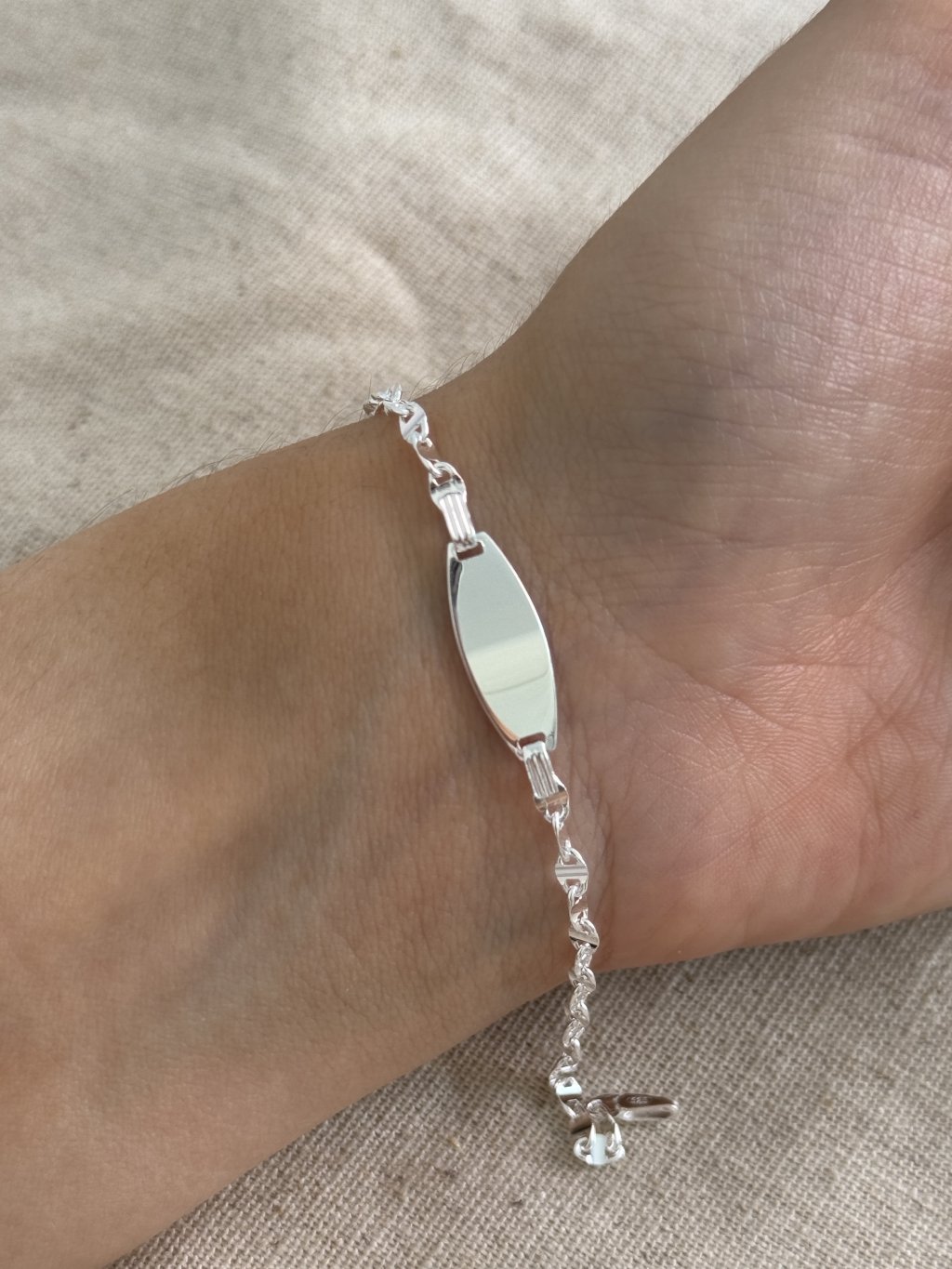 PULSEIRA INFANTIL PLAQUINHA 15,5CM