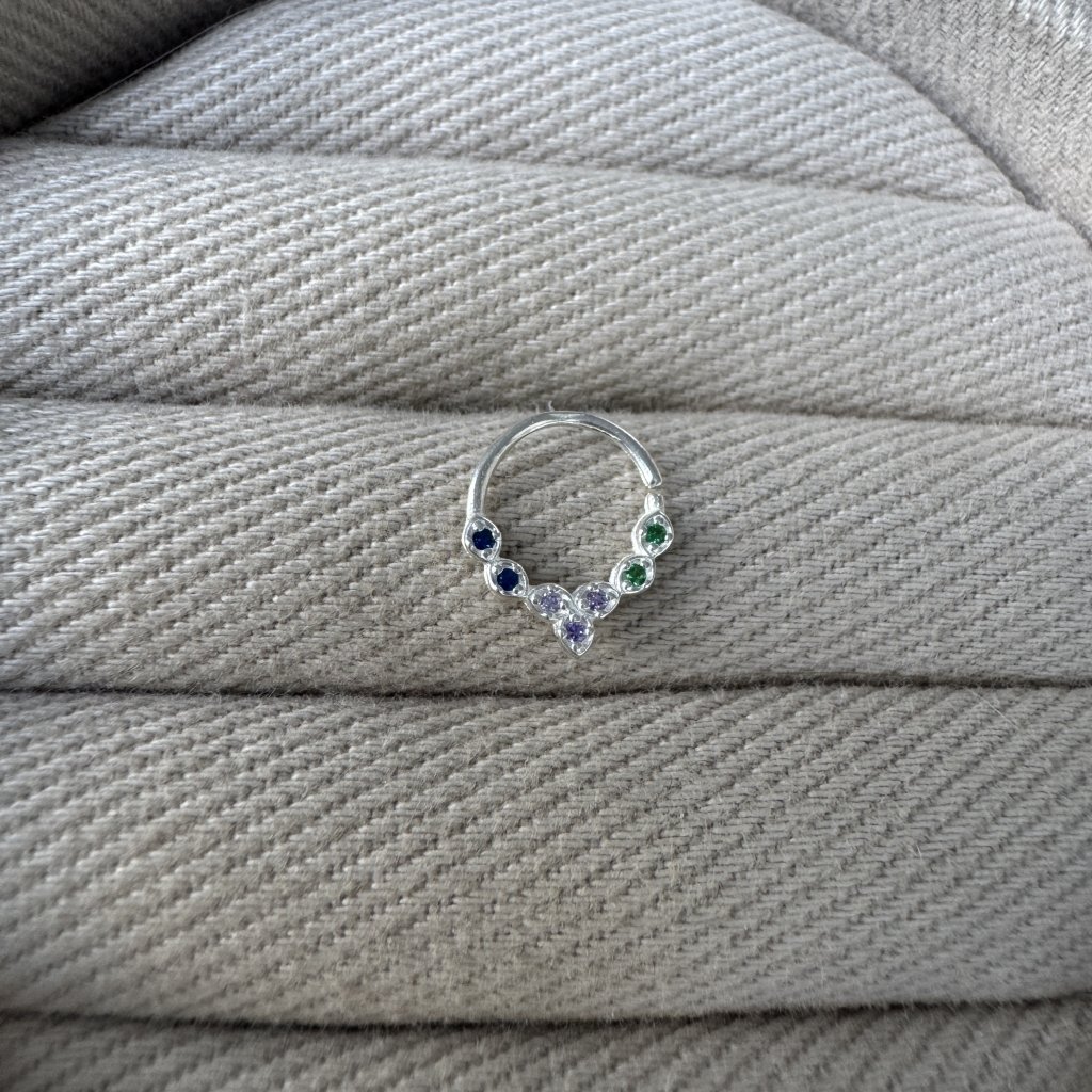 PIERCING ARGOLA PEDRAS COLOR 1,0CM