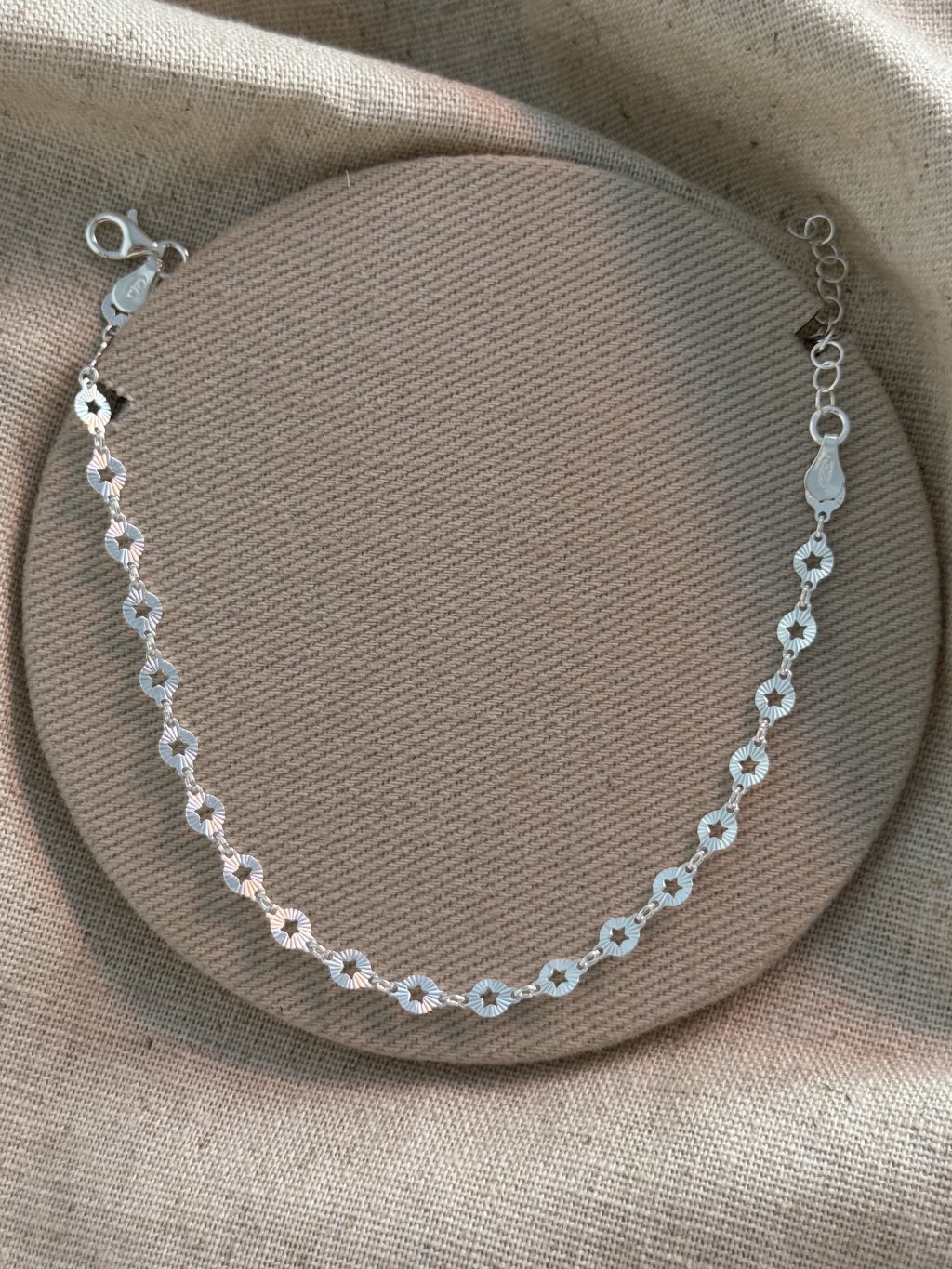 PULSEIRA ESTRELAS PLAQUINHAS 19CM+3CM