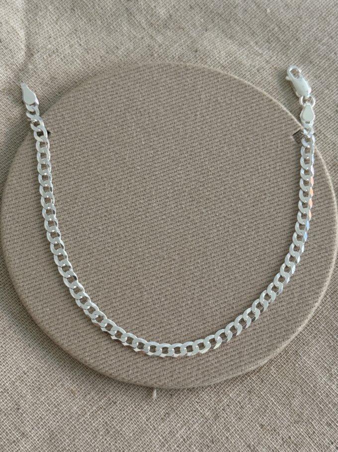 PULSEIRA MASCULINA GROUMET 4MM 21,5CM