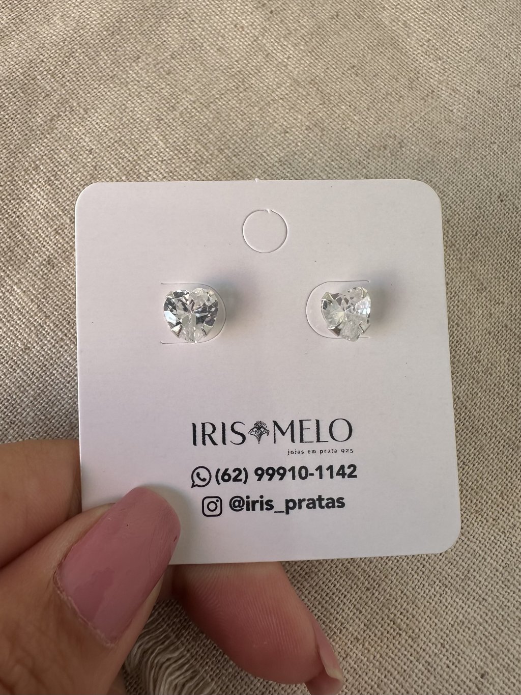 BRINCO CORAÇÃO PEDRA 7MM