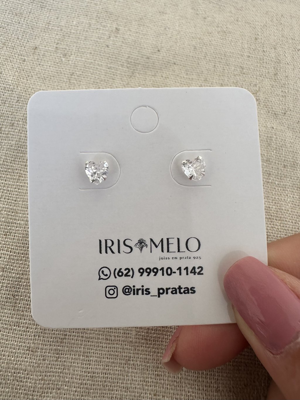 BRINCO CORAÇÃO PEDRA 5MM