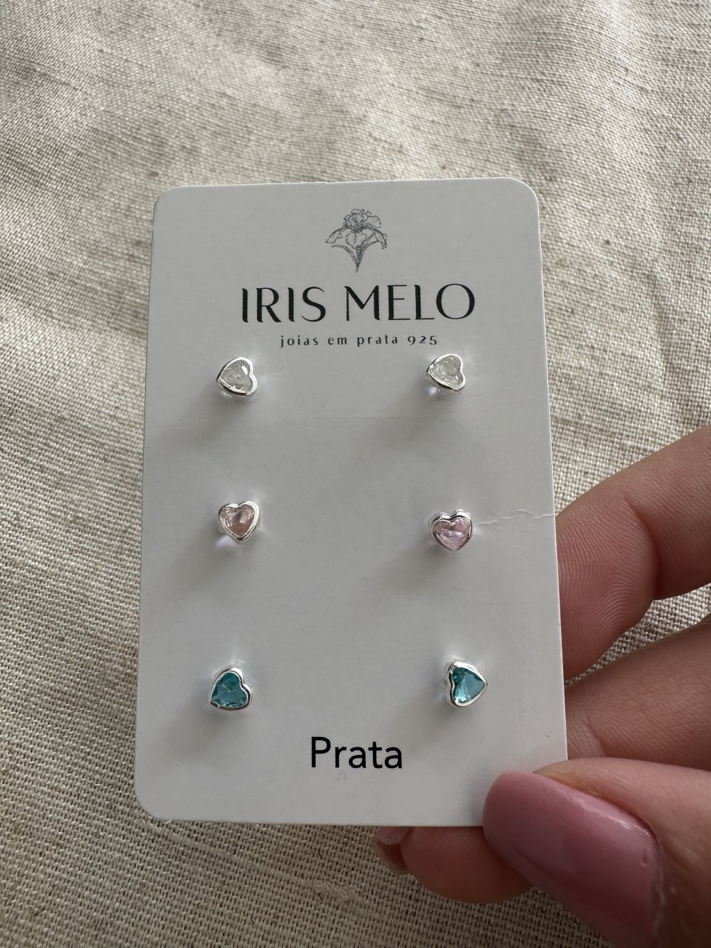 TRIO BRINCOS CORAÇÕES COLOR 