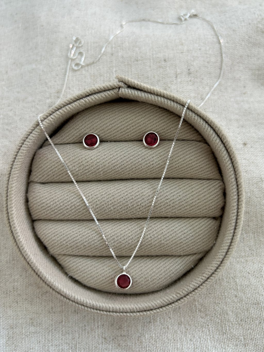 CONJUNTO PEDRA ROSA 45CM