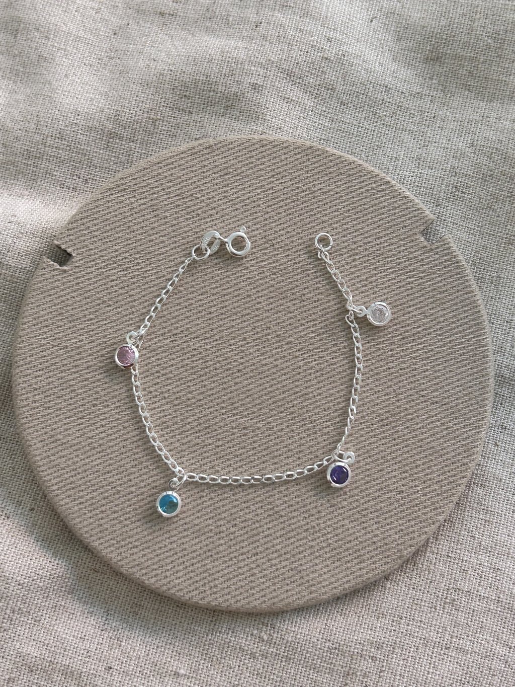 PULSEIRA INFANTIL PEDRAS COLOR 14,5CM