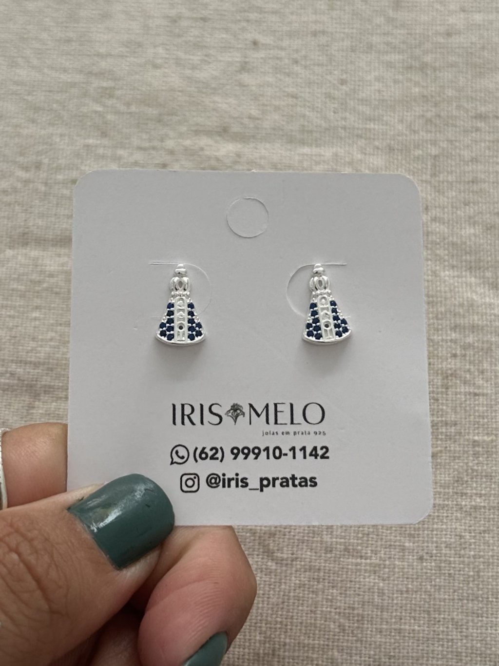 BRINCO NOSSA SENHORA PEDRAS AZUIS