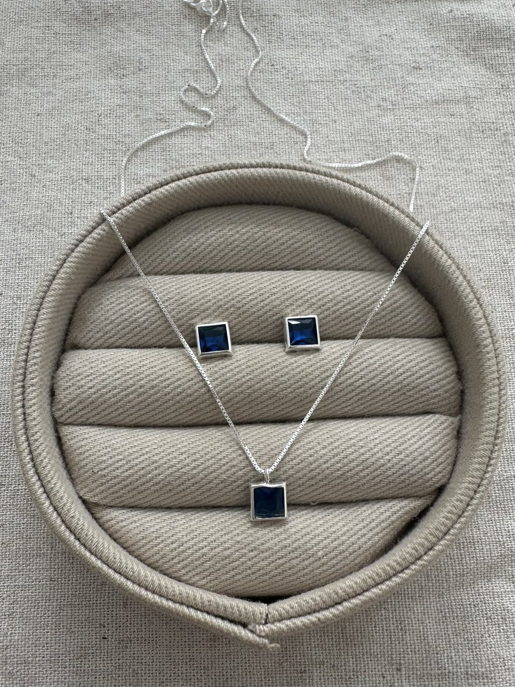 CONJUNTO QUADRADO PEDRA AZUL 45CM