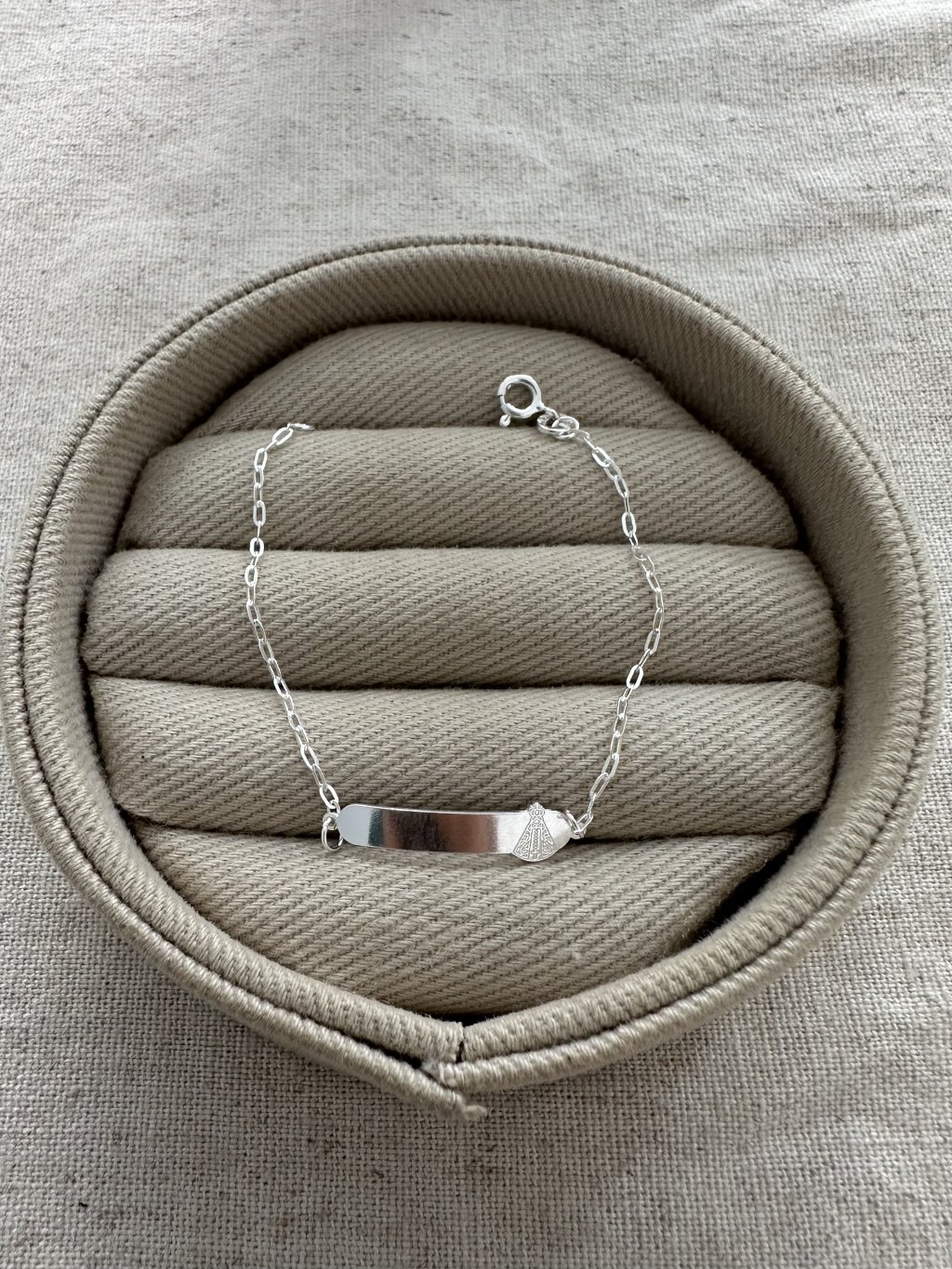 PULSEIRA INFANTIL PLAQUINHA NOSSA SENHORA 14CM