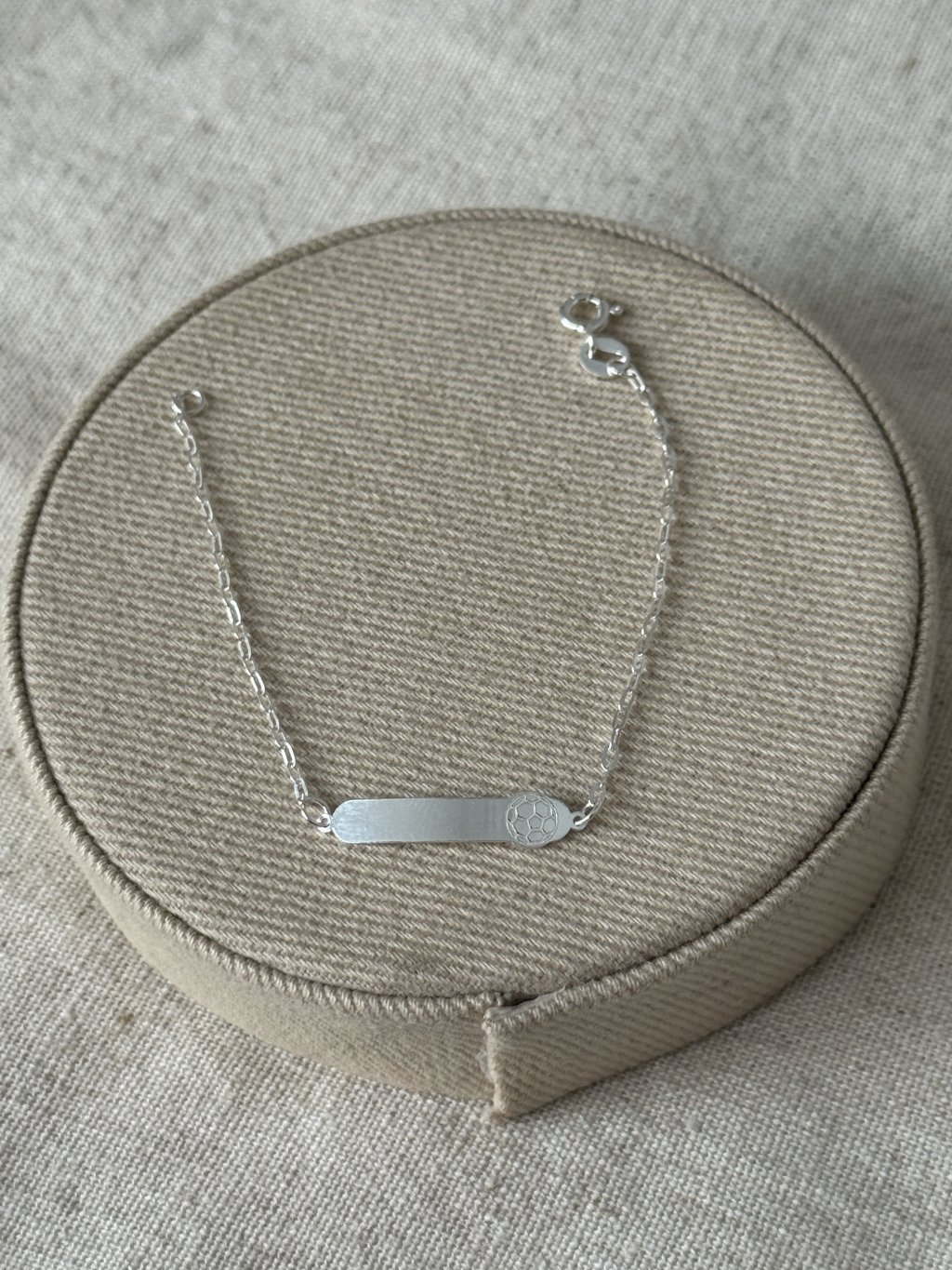 PULSEIRA INFANTIL PLAQUINHA BOLA 14CM