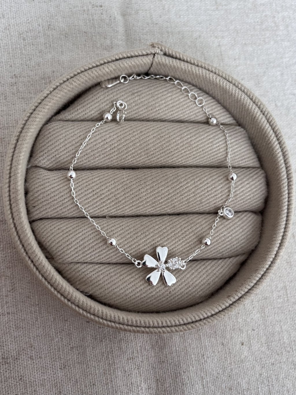 PULSEIRA FLOR PEDRAS 16+5CM