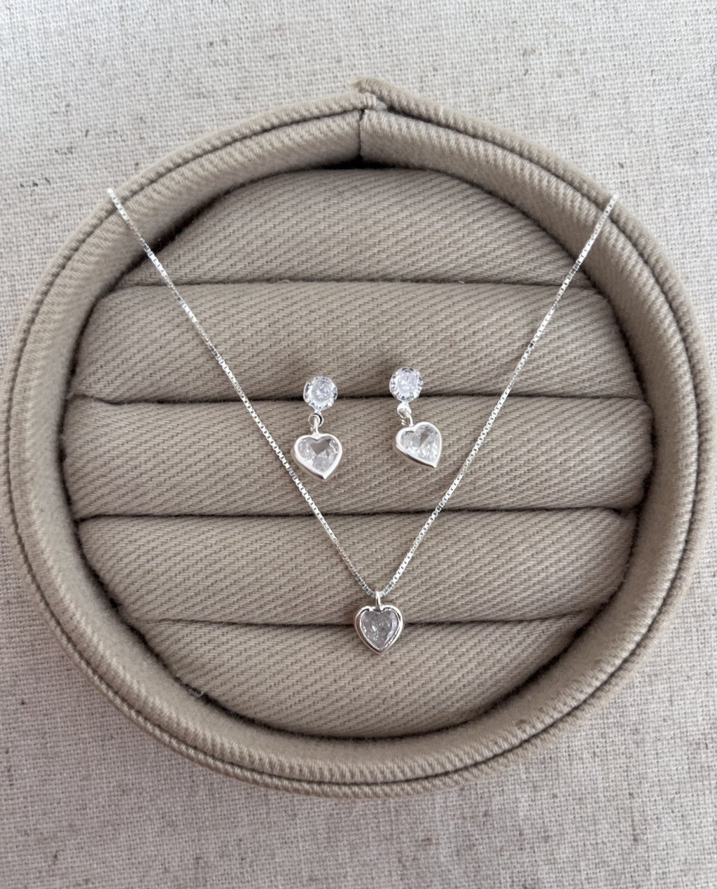 CONJUNTO CORAÇÃO PEDRA 45CM