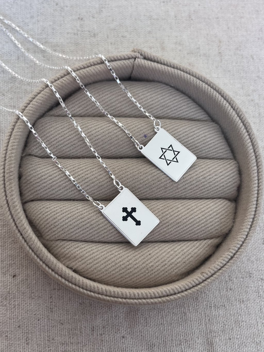 ESCAPULÁRIO ESTRELA DAVI E CRUZ 60CM 