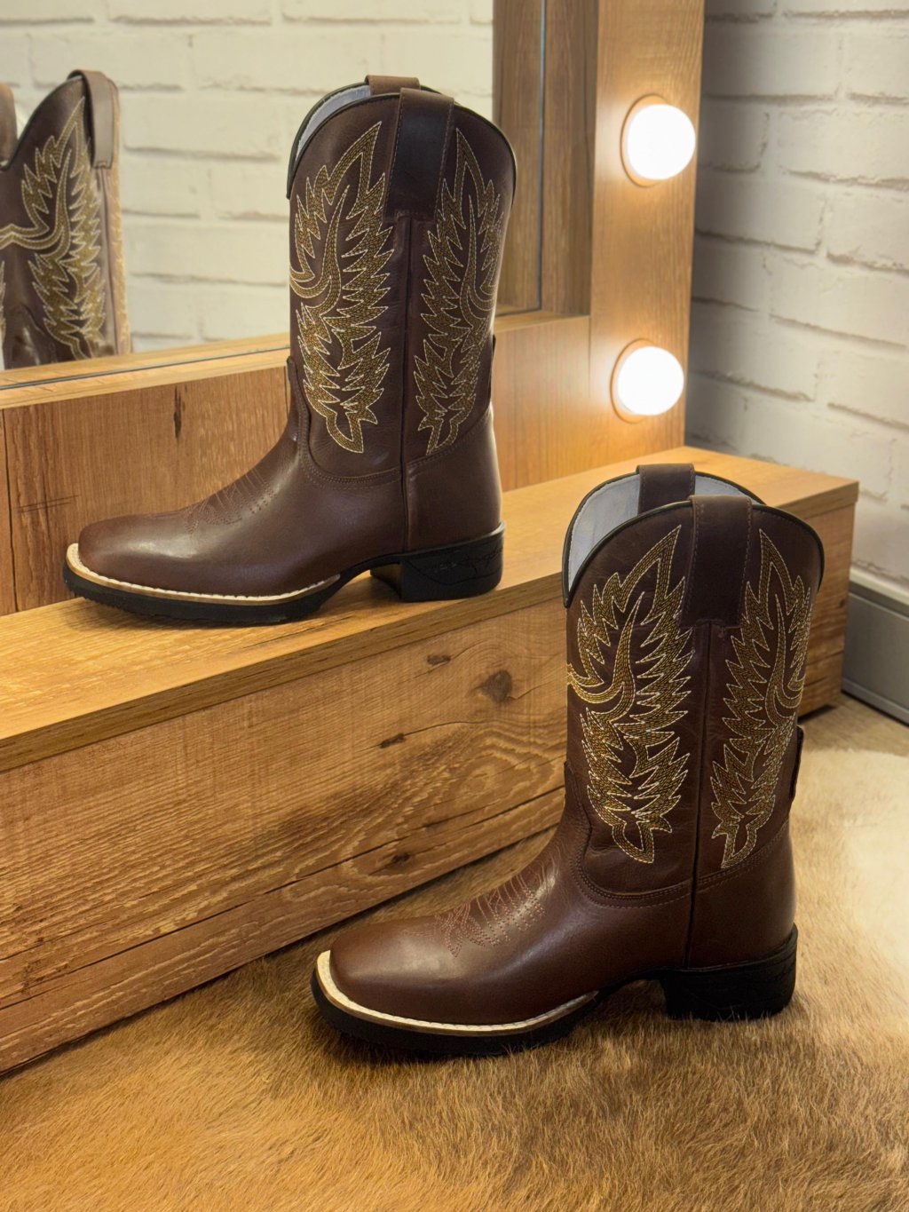 BOTA TEXANA MASCULINA FOSSIL TERRA 
