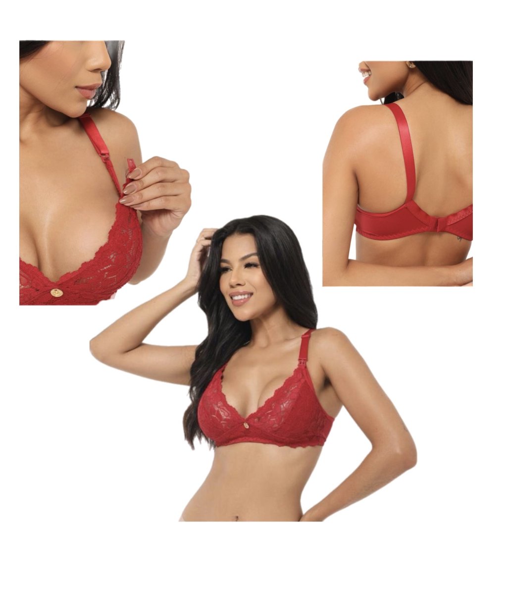 Sutiã com renda e sem bojo PARA AMAMENTAÇÃO 